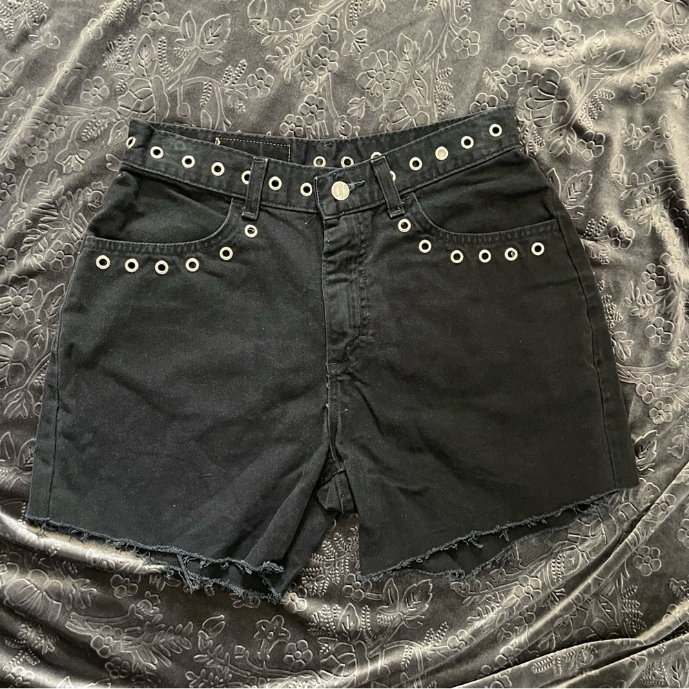 Early 2000s black grommet shorts